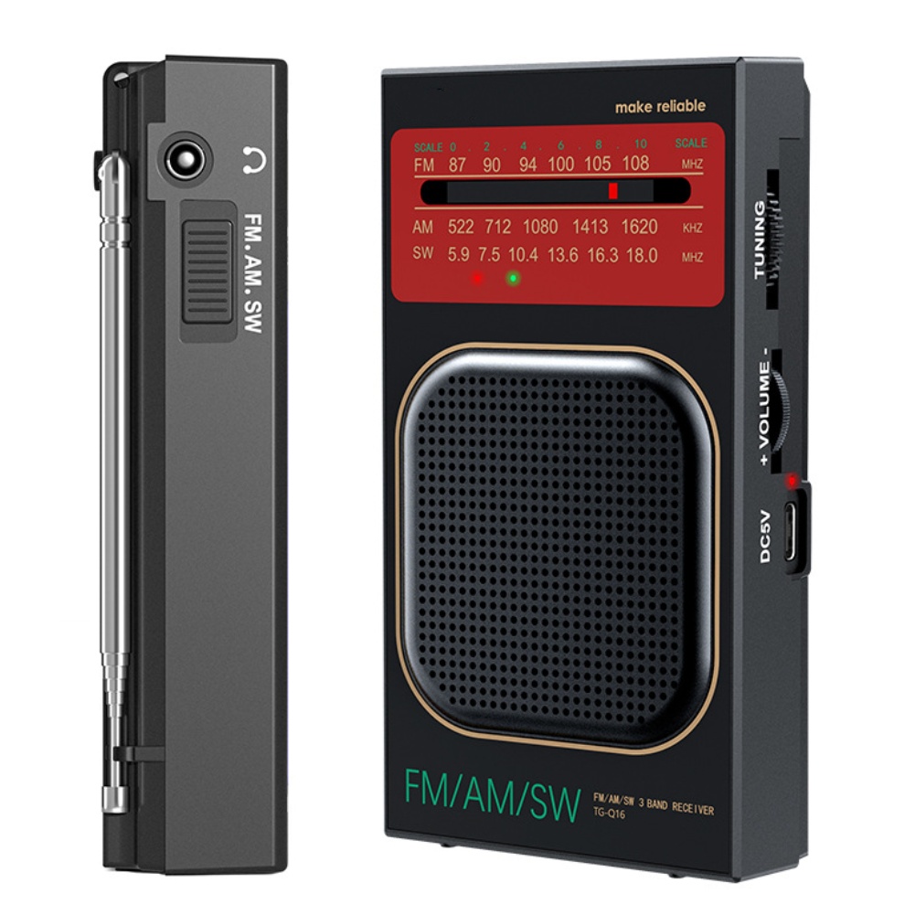Headphones - Compact Rechargeable For FM AM SW