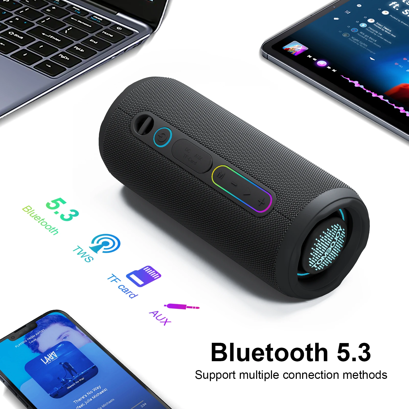 YOLOEMOT T13 Bluetooth Speaker - огляд і ціна Portable Bluetooth Speaker Waterproof Ipx7