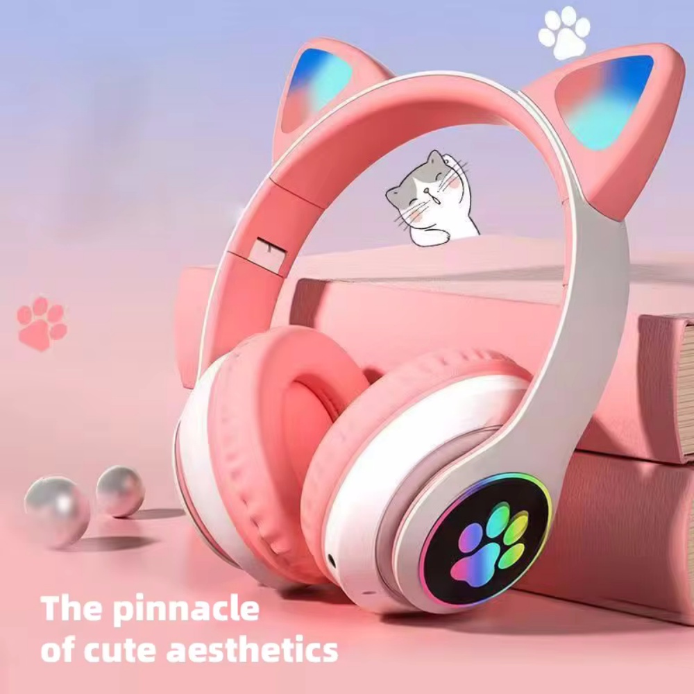 Foldable Wireless Bluetooth He - огляд і ціна Cat Ear Bluetooth Headset Led