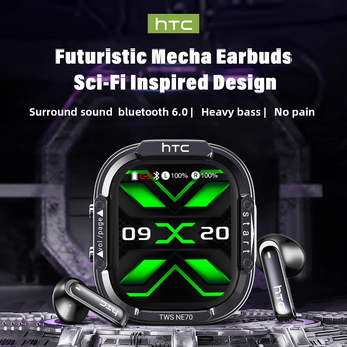 HTC NE70 Bluetooth V6.0 Headph - огляд і ціна Type C Wired Earphones With Mic