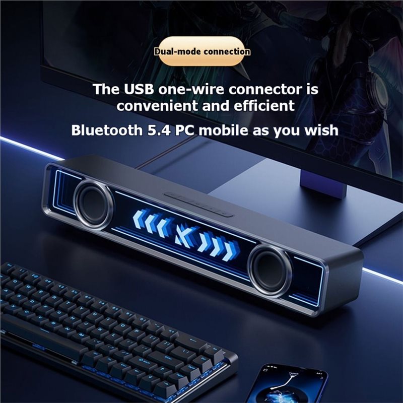ABJF Desktop Computer Speaker  - огляд і ціна Rgb Computer Soundbar For Pc